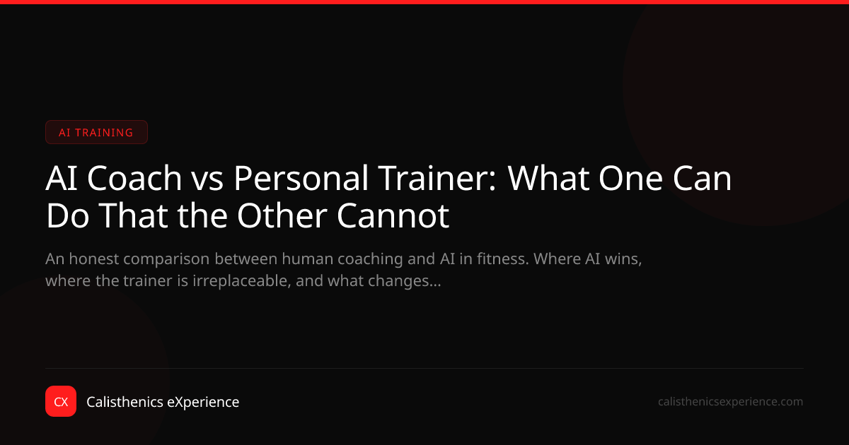 AI Coach vs Personal Trainer: What One Can Do That the Other Cannot ...